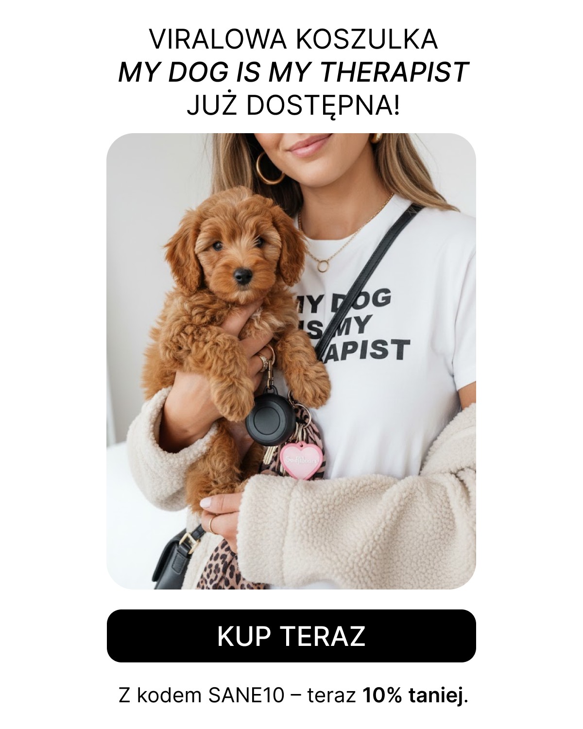 Zrzut ekranu kampanii mailowej: premiera koszulki Sane Dept